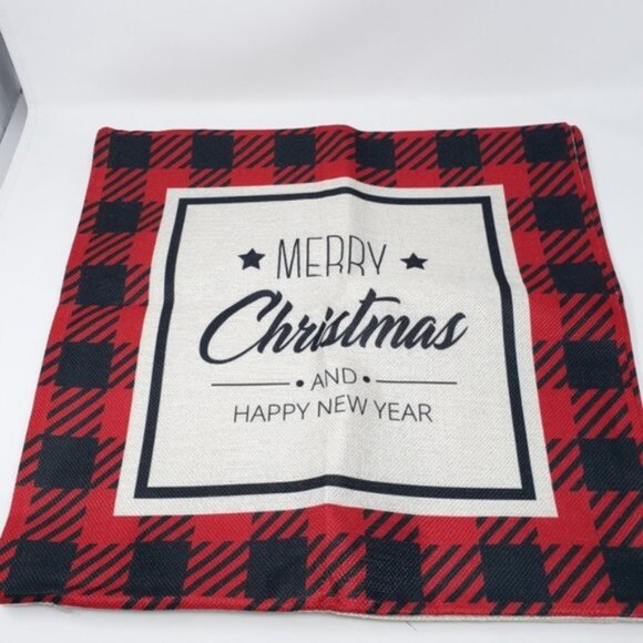 Decorative Holiday Throw Pillow Covers | Set of 4 | 18"x18" | Linen Blend - Picture 5 of 8